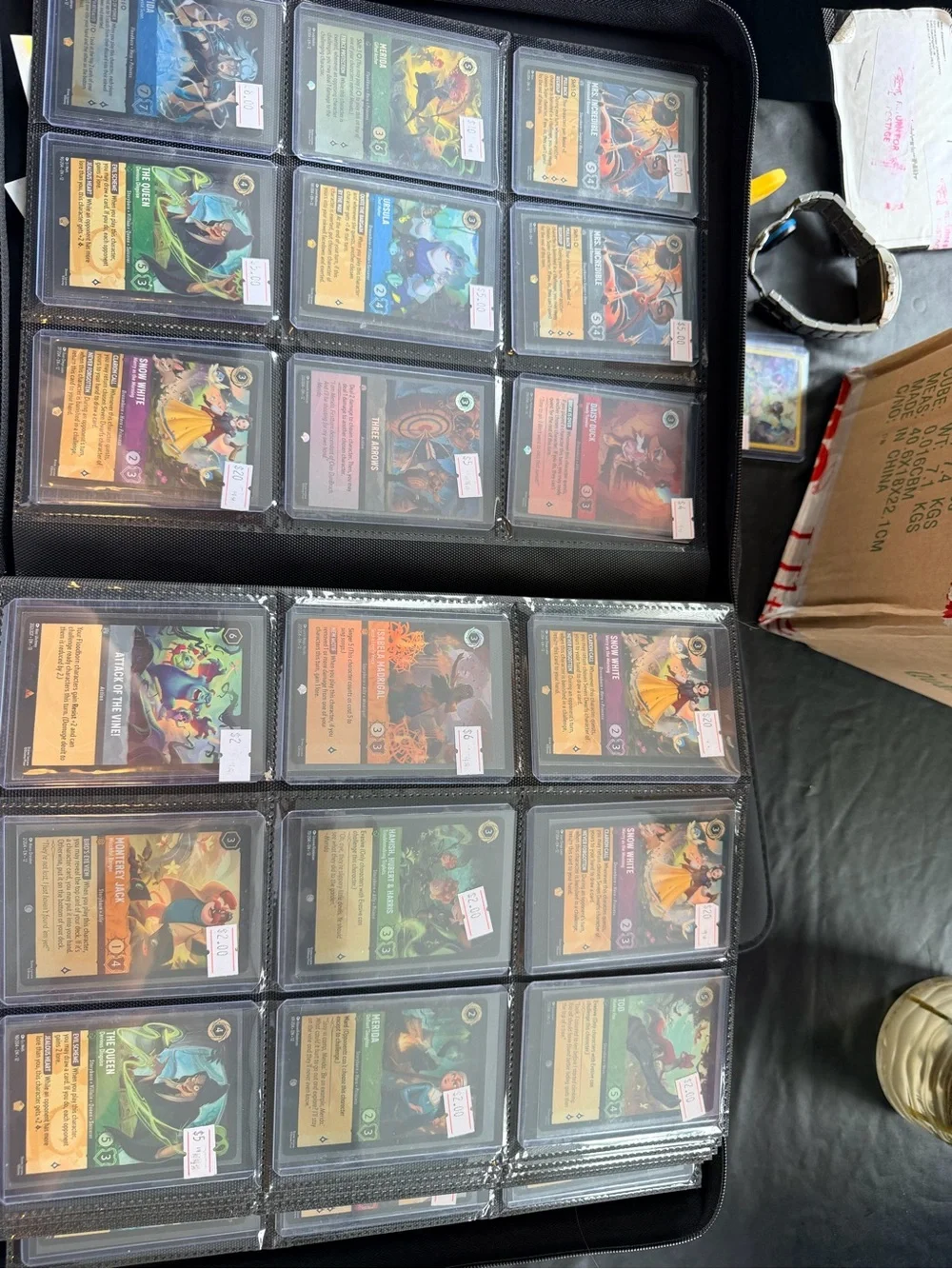 Disney Lorcana penny and hard sleeved TCG prices
